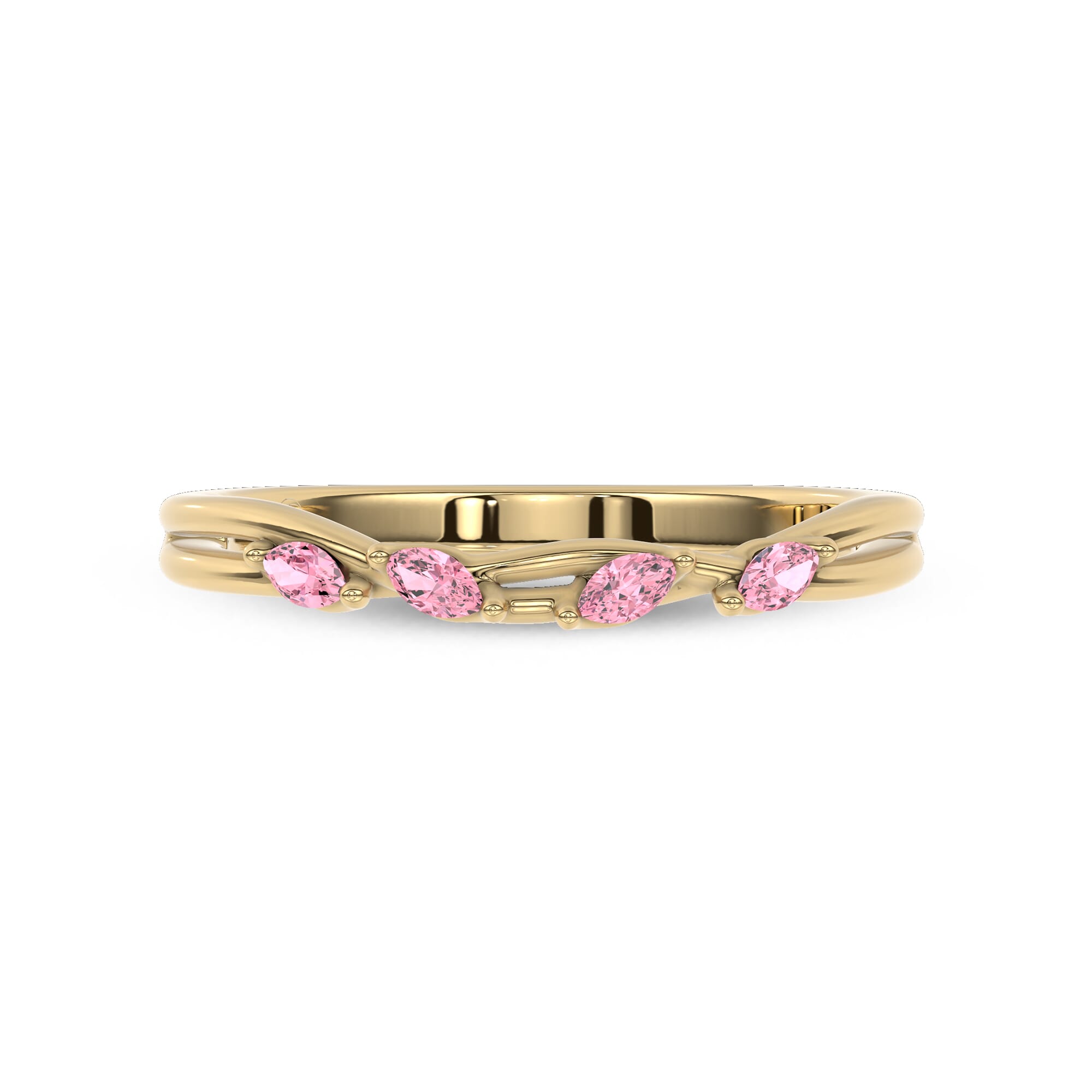 Petal Radiance Pink Sapphire Band by Christian Siriano