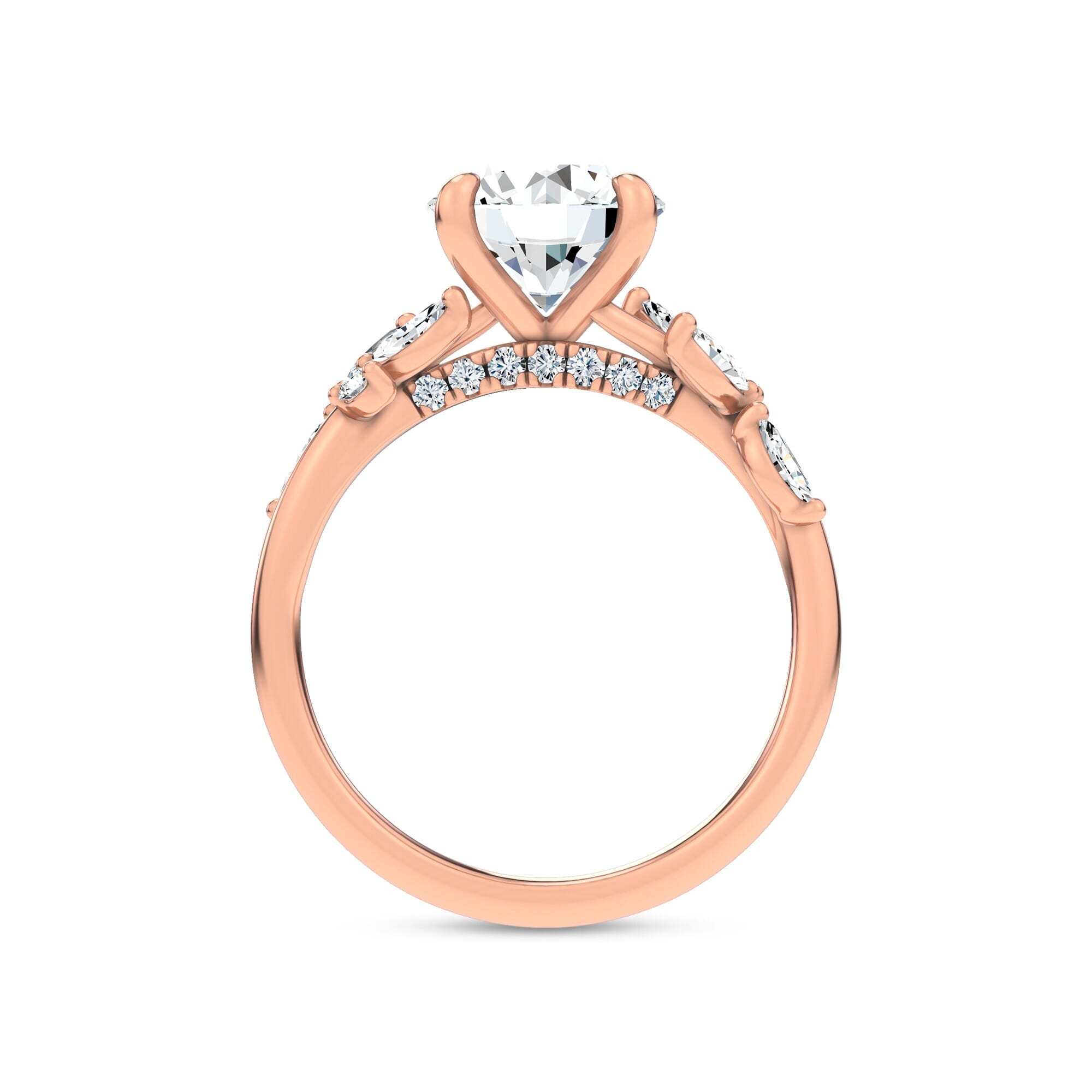 14K Rose Gold Lea Nature-Inspired Engagement Ring