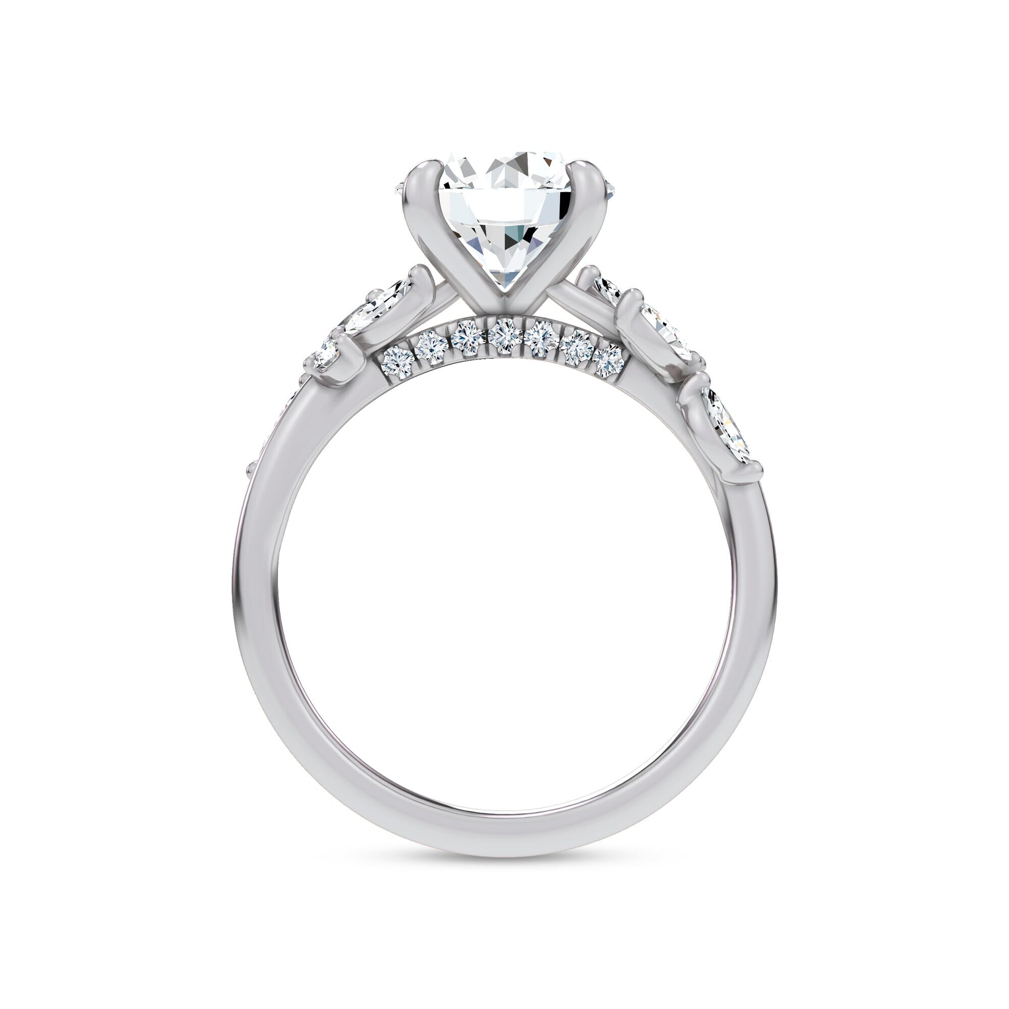 Platinum Lea Nature-Inspired Engagement Ring