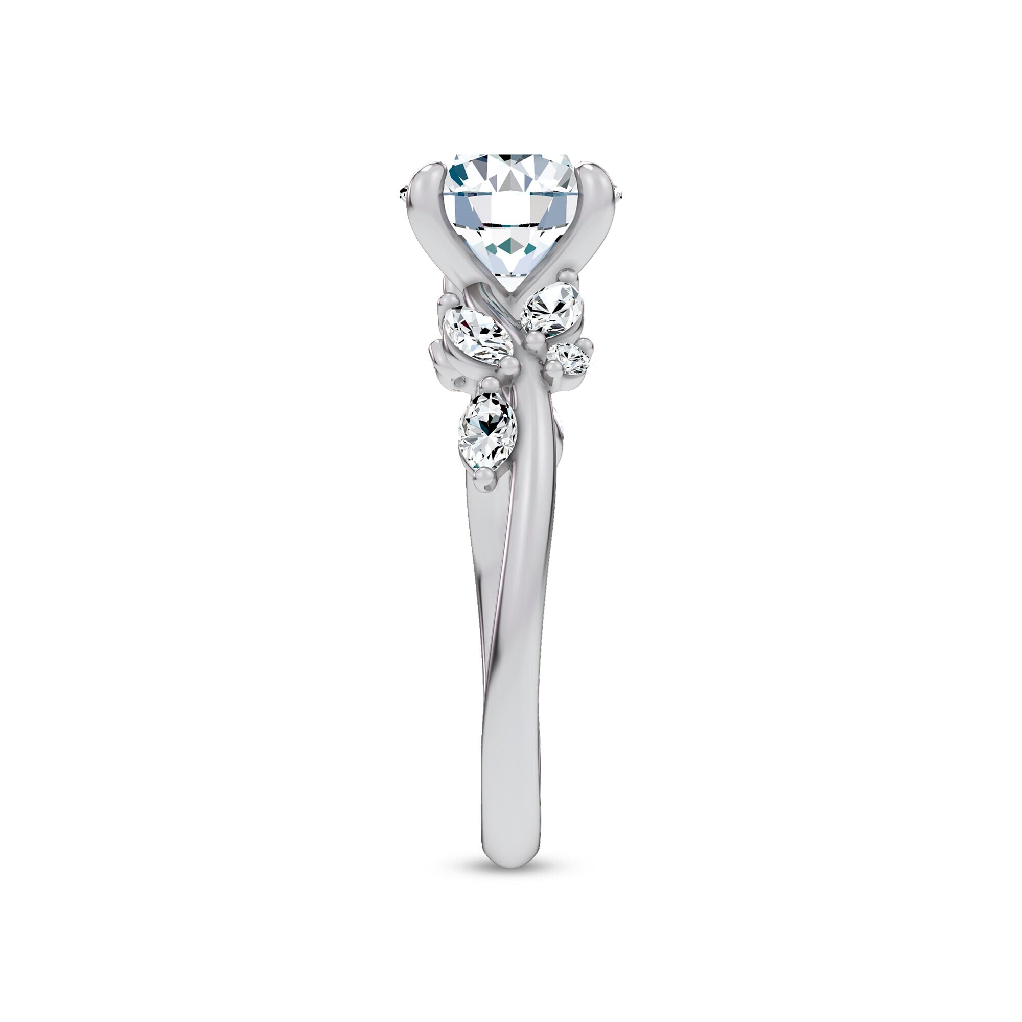 Platinum Lea Nature-Inspired Engagement Ring