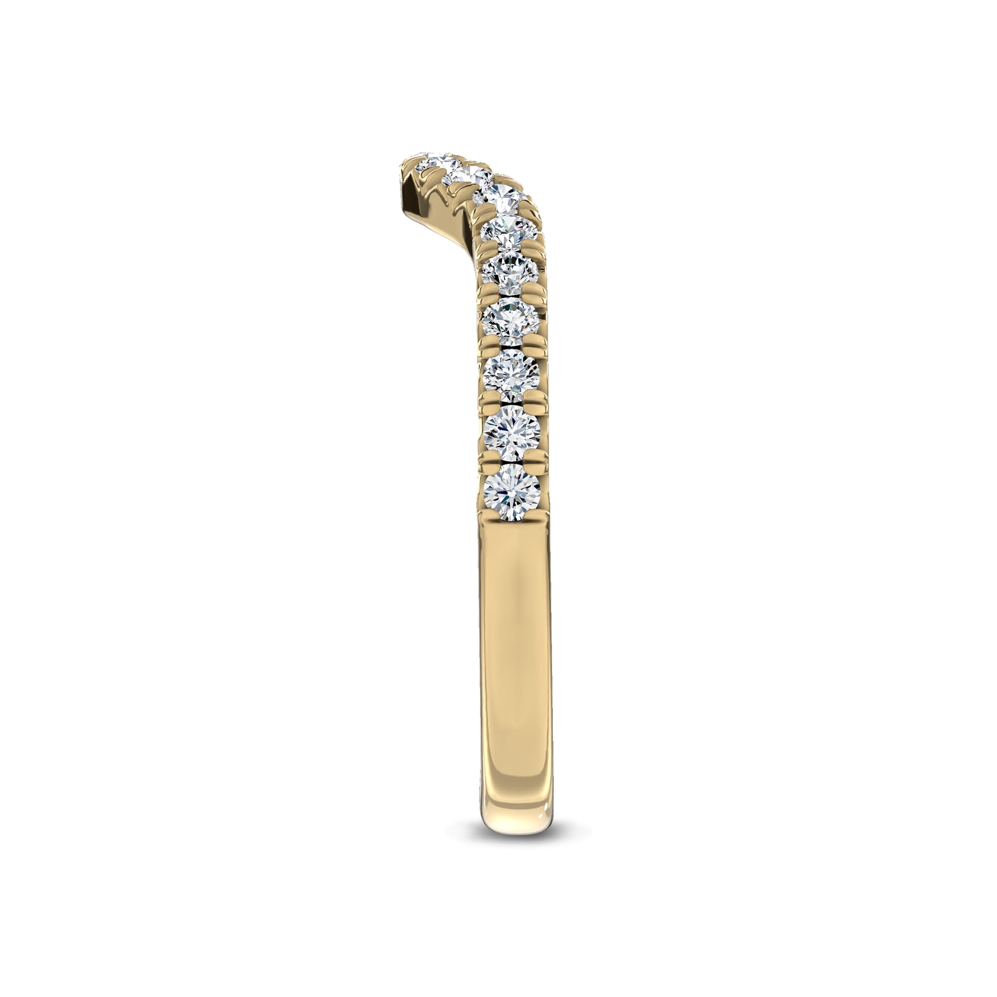 18K Yellow Gold Moonlit Veil Band by Christian Siriano