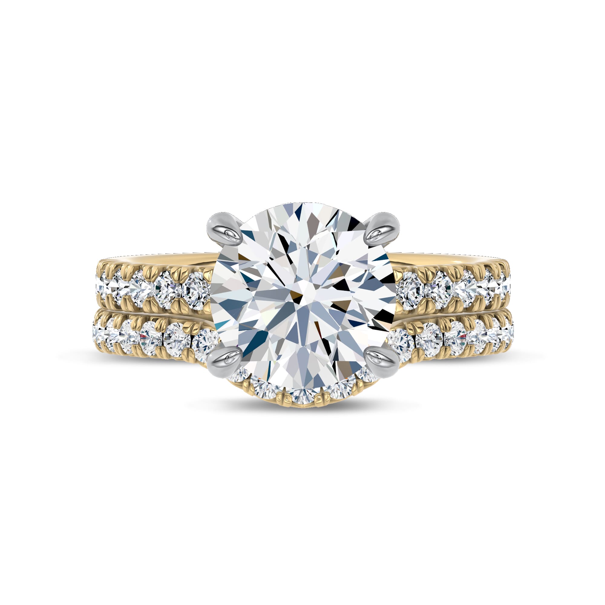 18K Yellow Gold Moonlit Veil Band by Christian Siriano