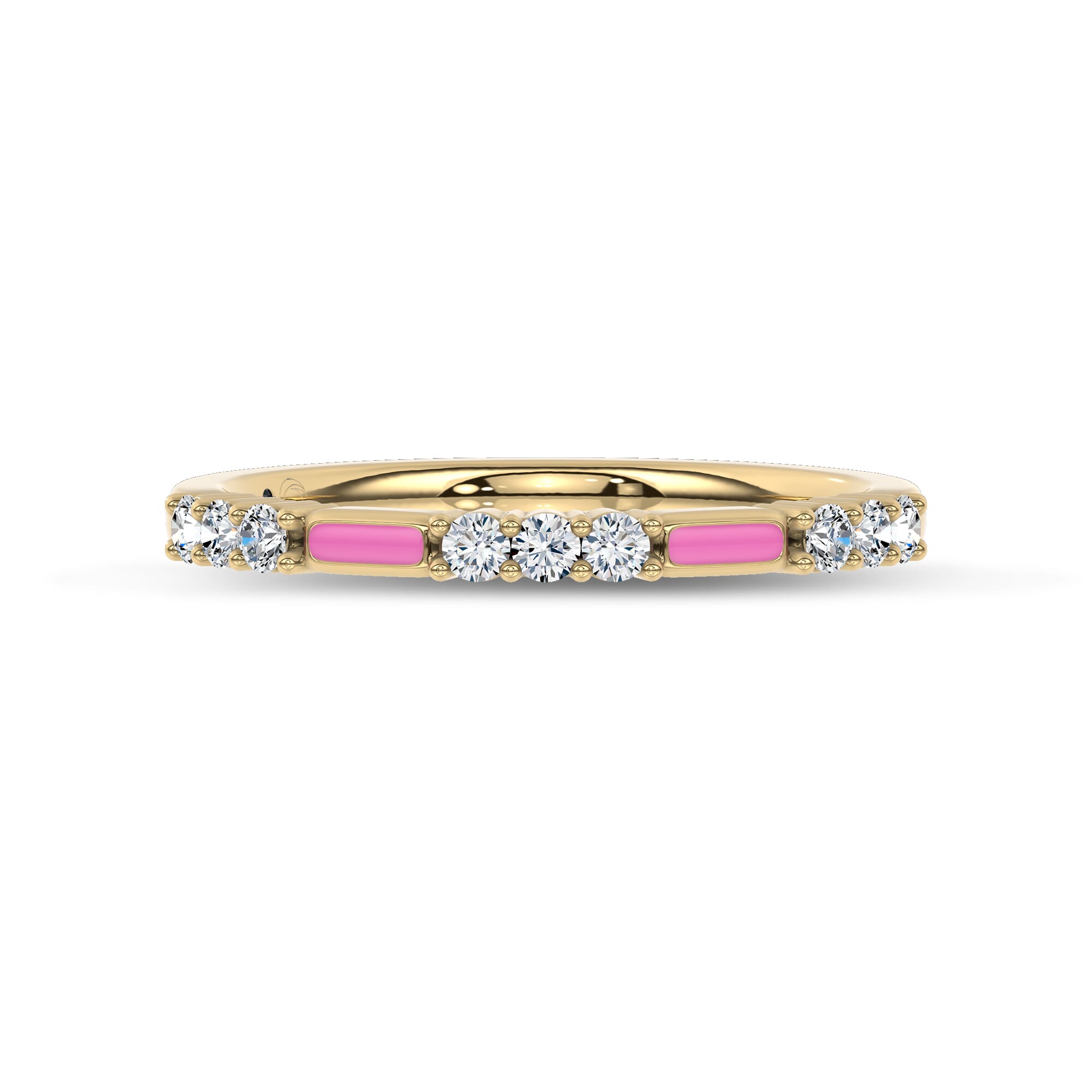 Fiora Pink Ceramic Diamond Band by Christian Siriano