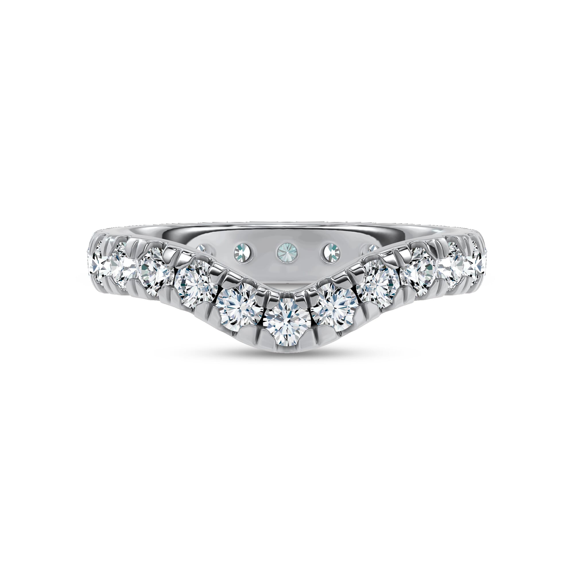 Linda Curved Lab Diamond Eternity Band (3mm)