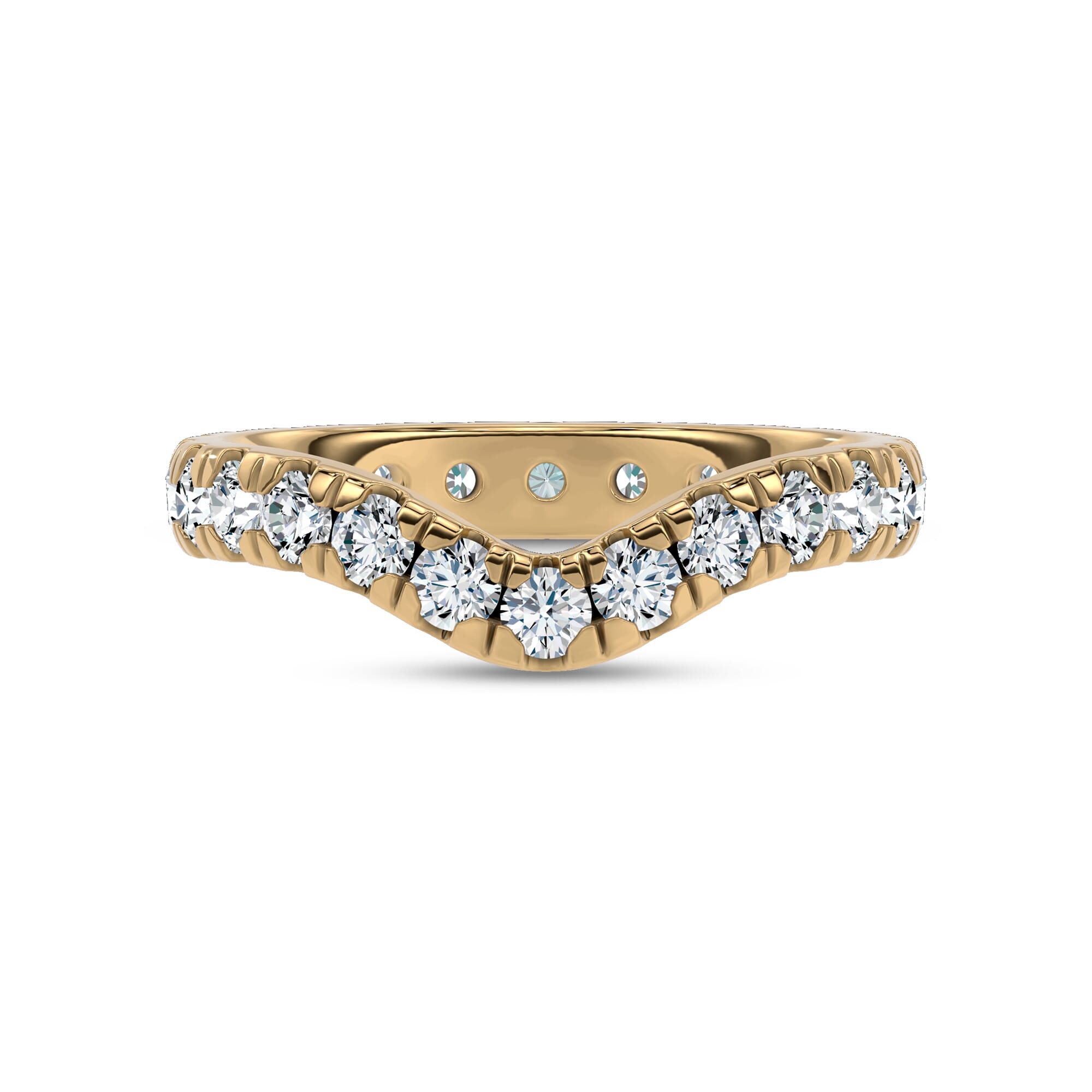 Linda Curved Diamond Eternity Band (3mm)