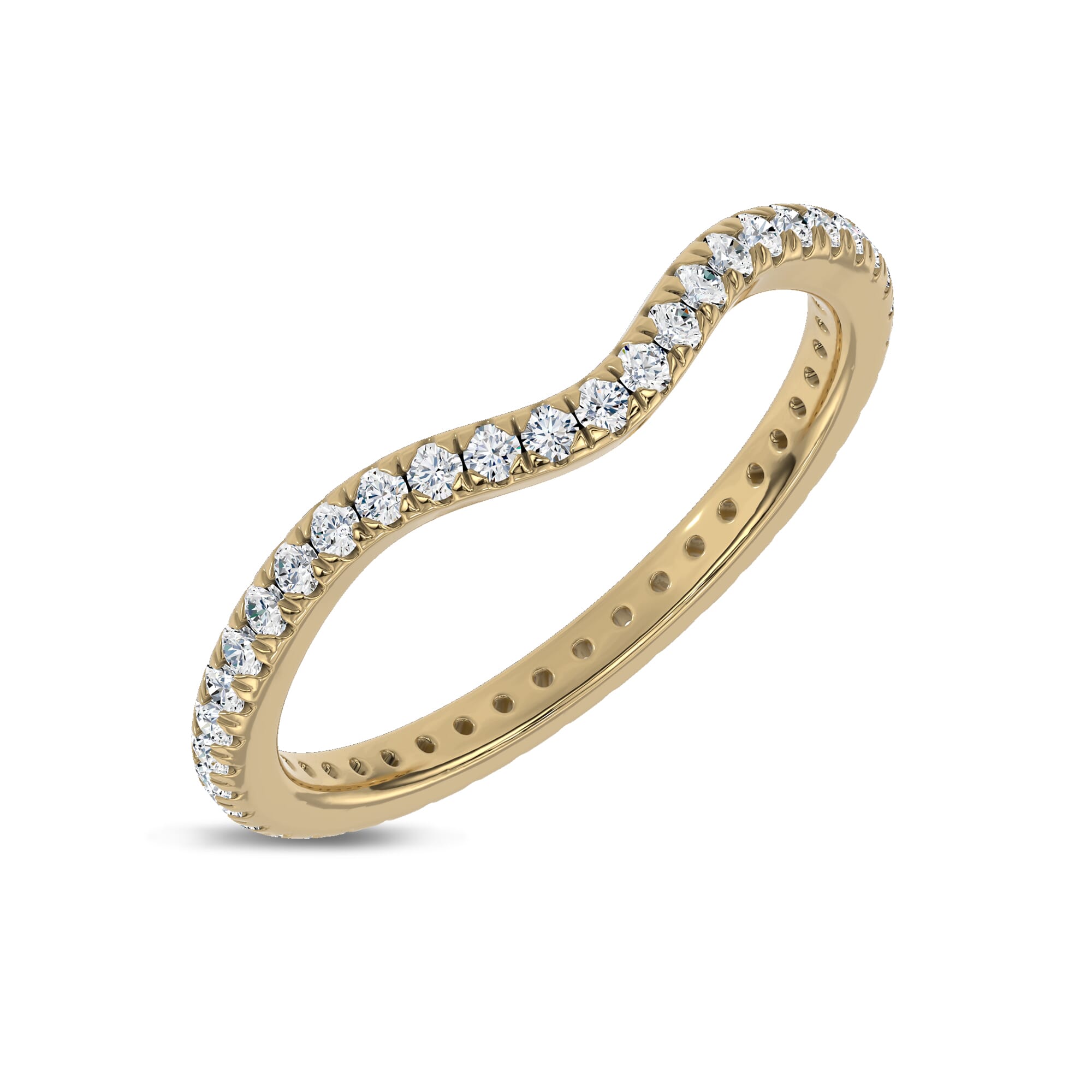Boda Curved Diamond Eternity Band (1.5mm)