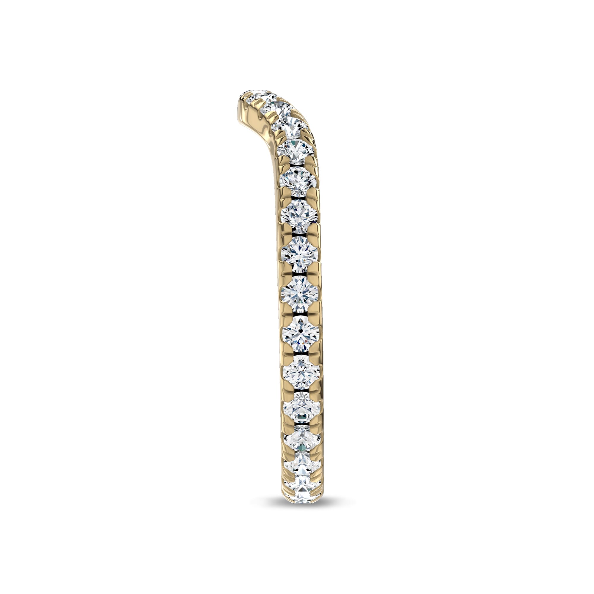 Linda Curved Lab Diamond Eternity Band (2mm)