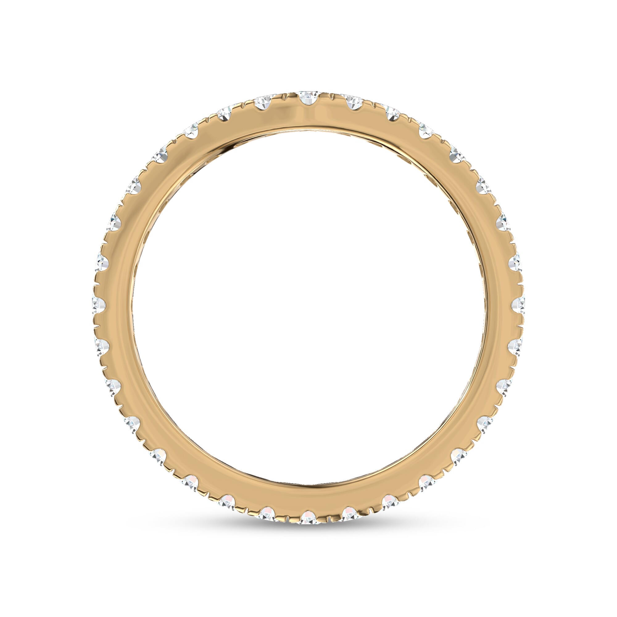 Linda Curved Lab Diamond Eternity Band (2mm)