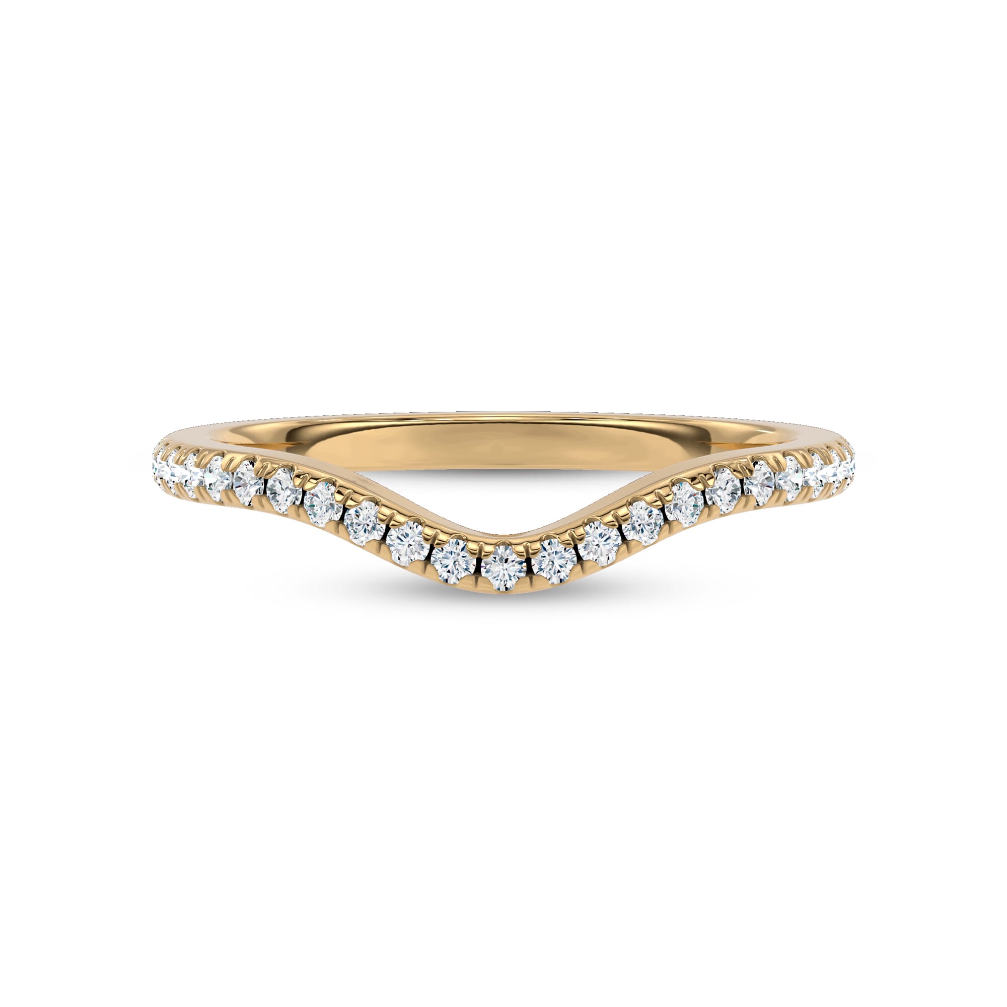 Linda Curved Pavé Lab Diamond Band (1.5mm)