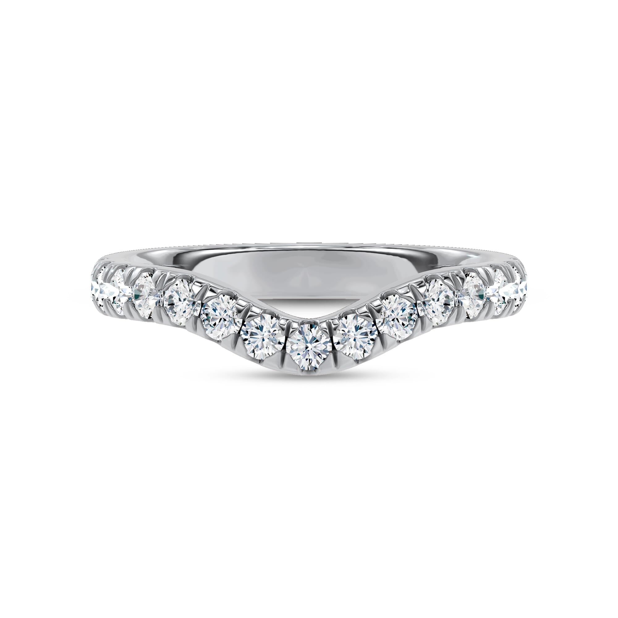 Boda Curved Pavé Lab Diamond Band (2.5mm)