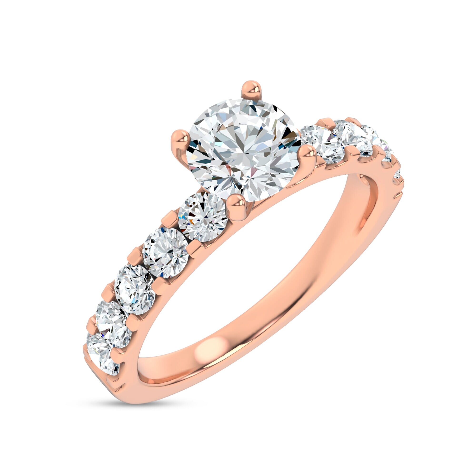 14K Rose Gold Jules Classic Lab Engagement Ring (.90ct. tw.)