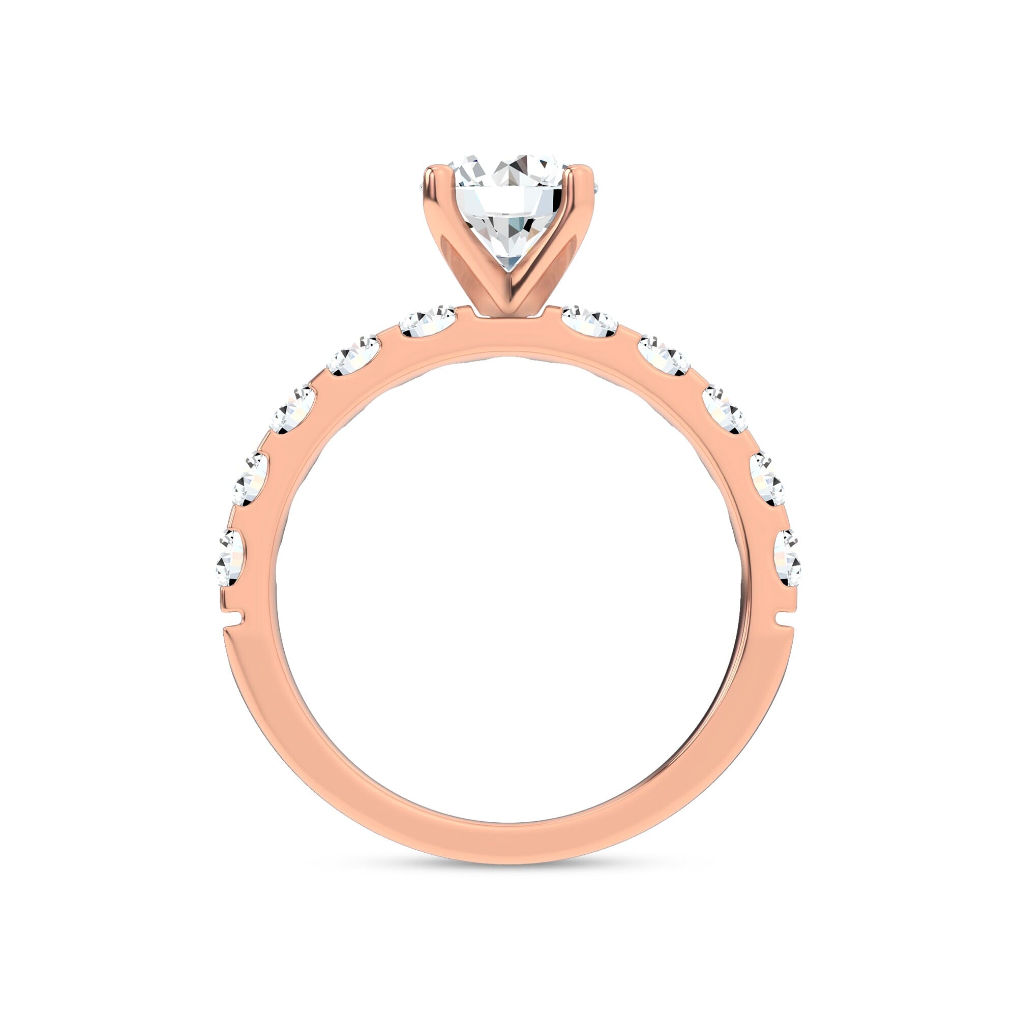 14K Rose Gold Jules Classic Lab Engagement Ring (.90ct. tw.)