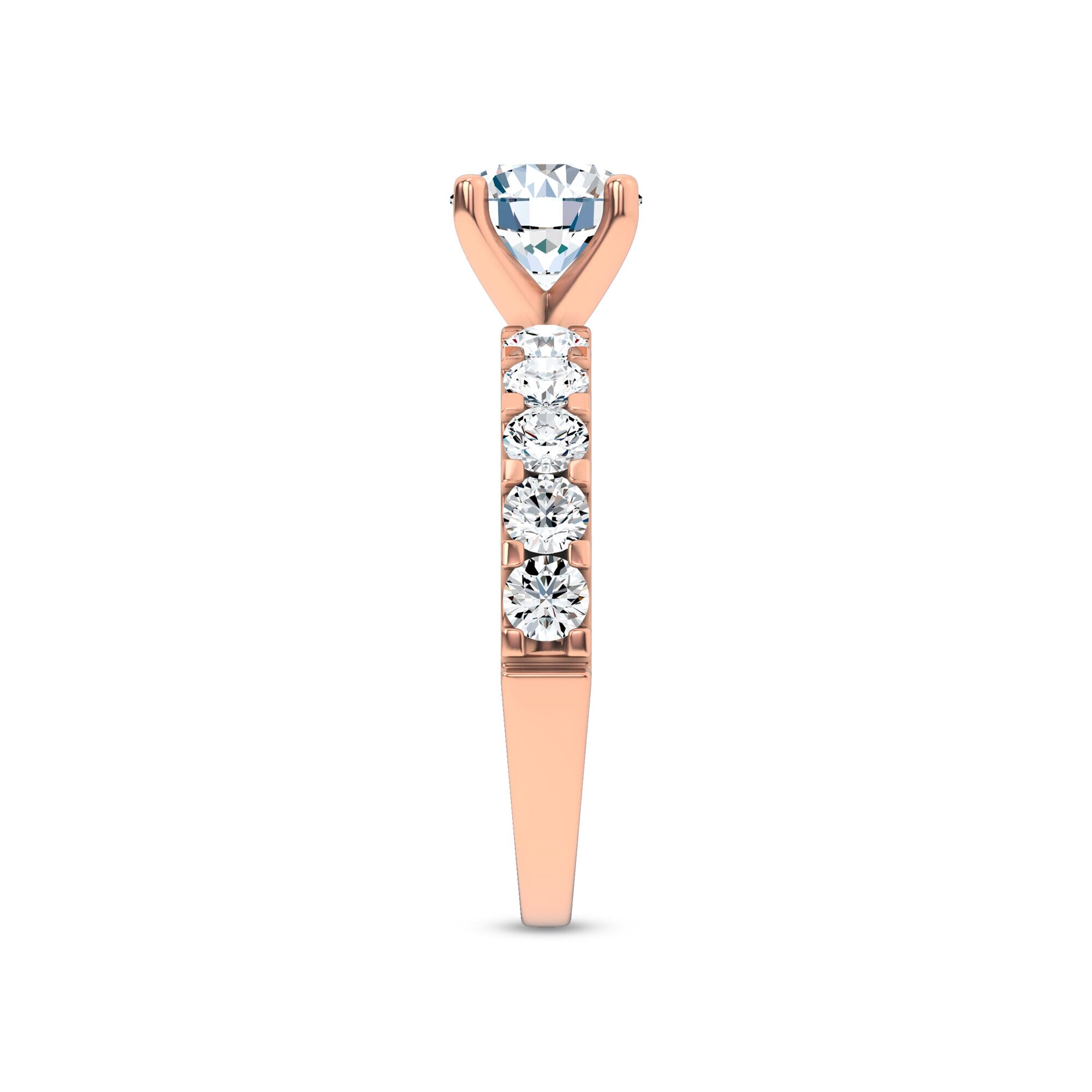 14K Rose Gold Jules Classic Lab Engagement Ring (.90ct. tw.)