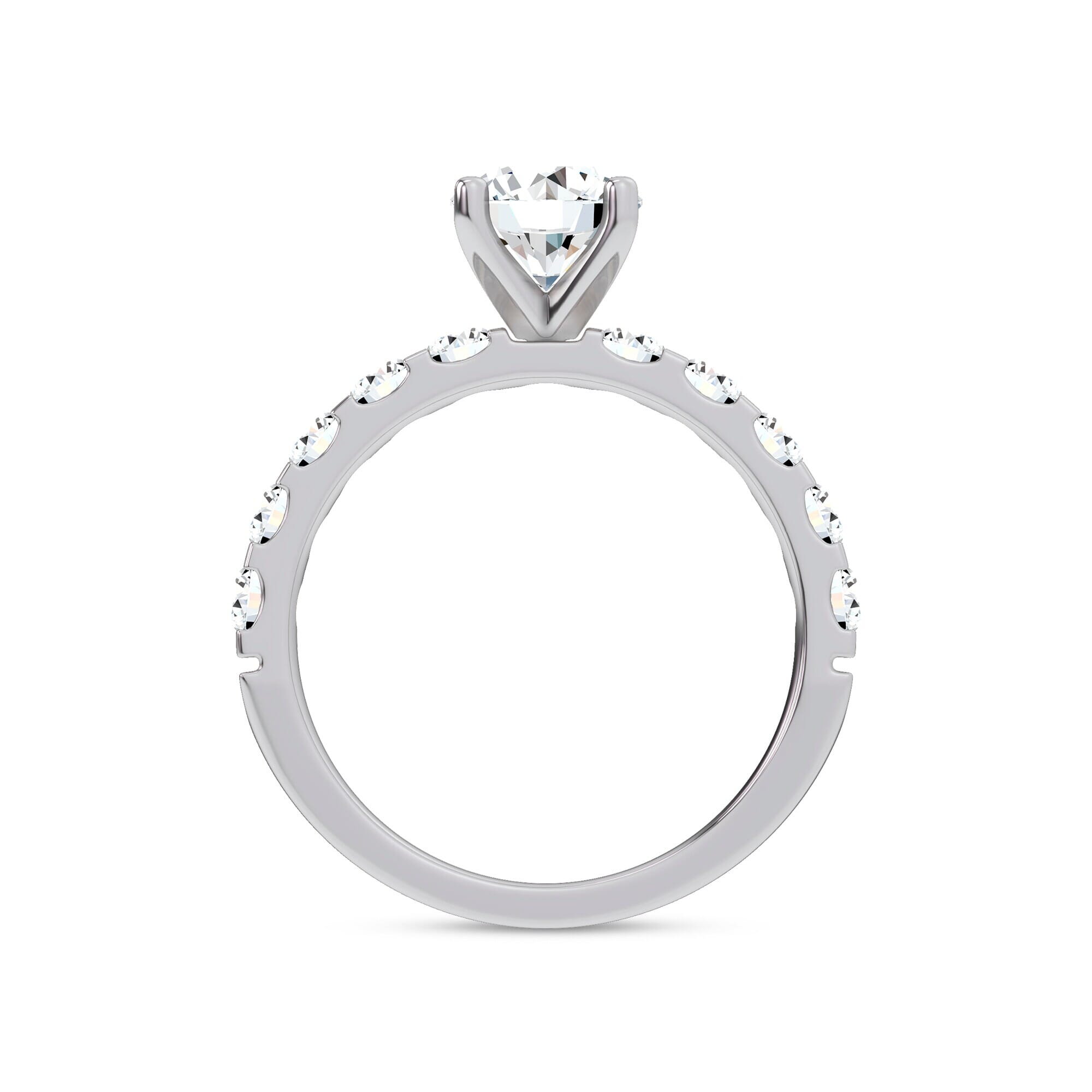 14K White Gold Jules Classic Lab Engagement Ring (.90ct. tw.)