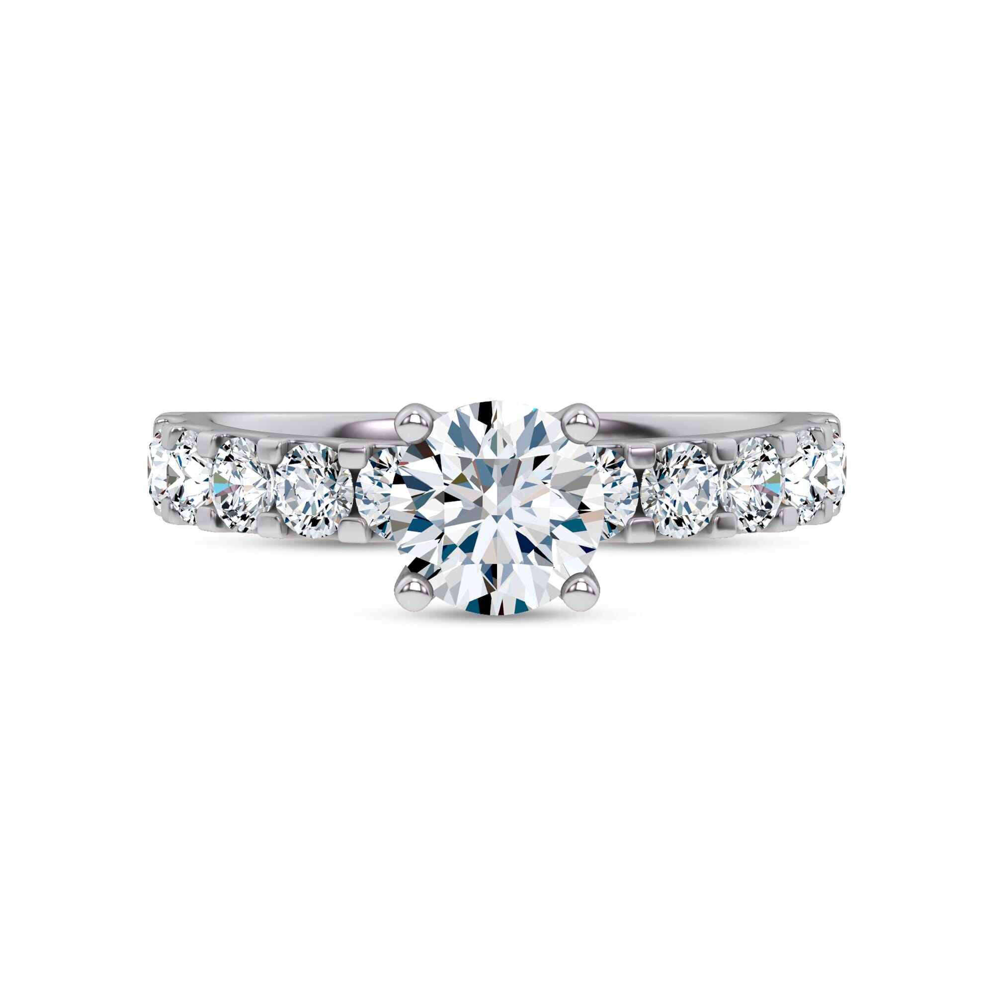 14K White Gold Jules Classic Lab Engagement Ring (.90ct. tw.)