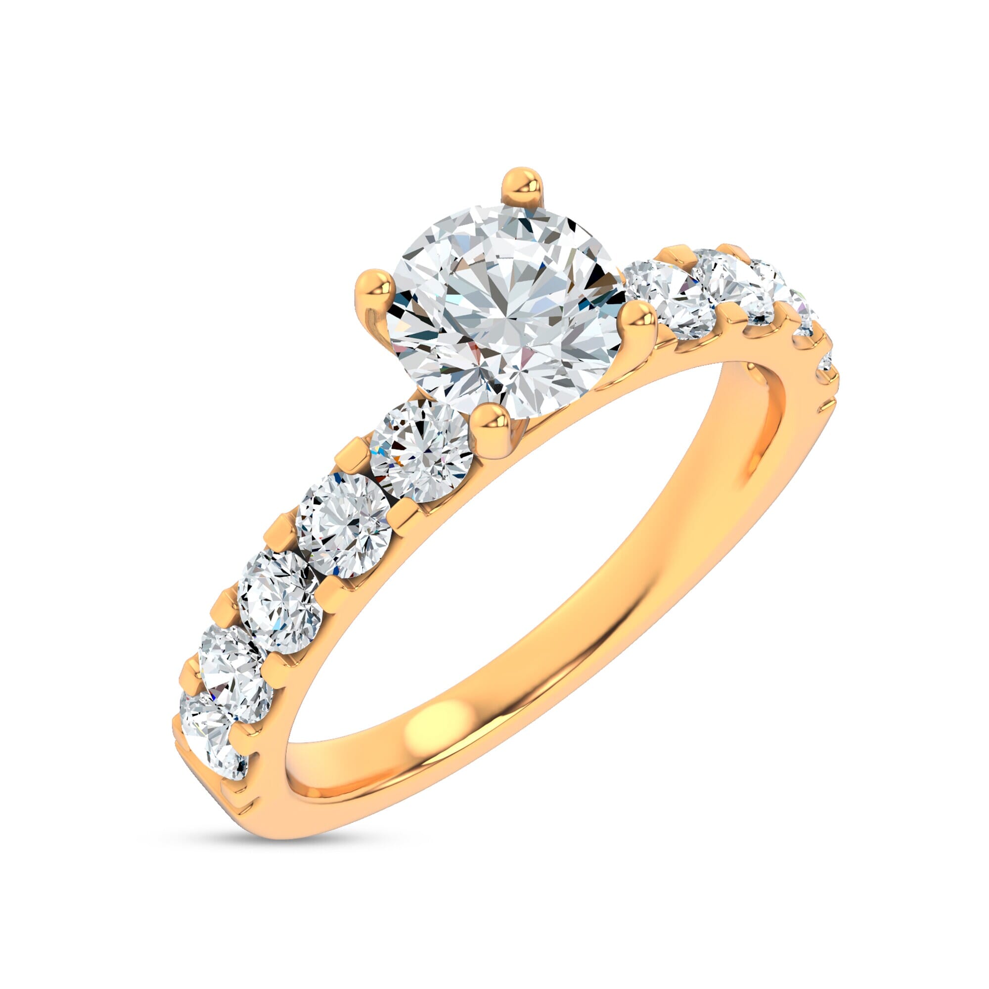 14K Yellow Gold Jules Classic Lab Engagement Ring (.90ct. tw.)