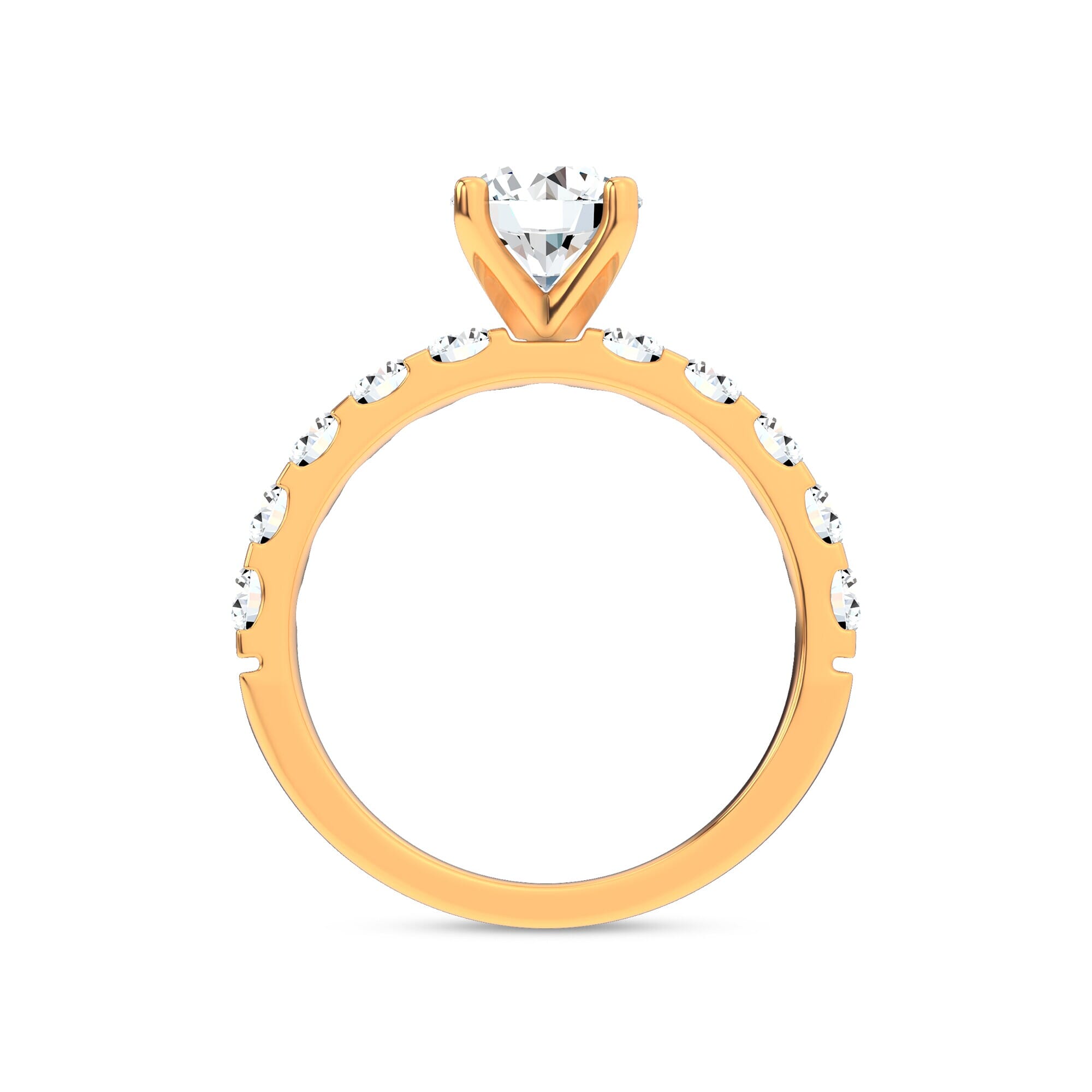14K Yellow Gold Jules Classic Lab Engagement Ring (.90ct. tw.)