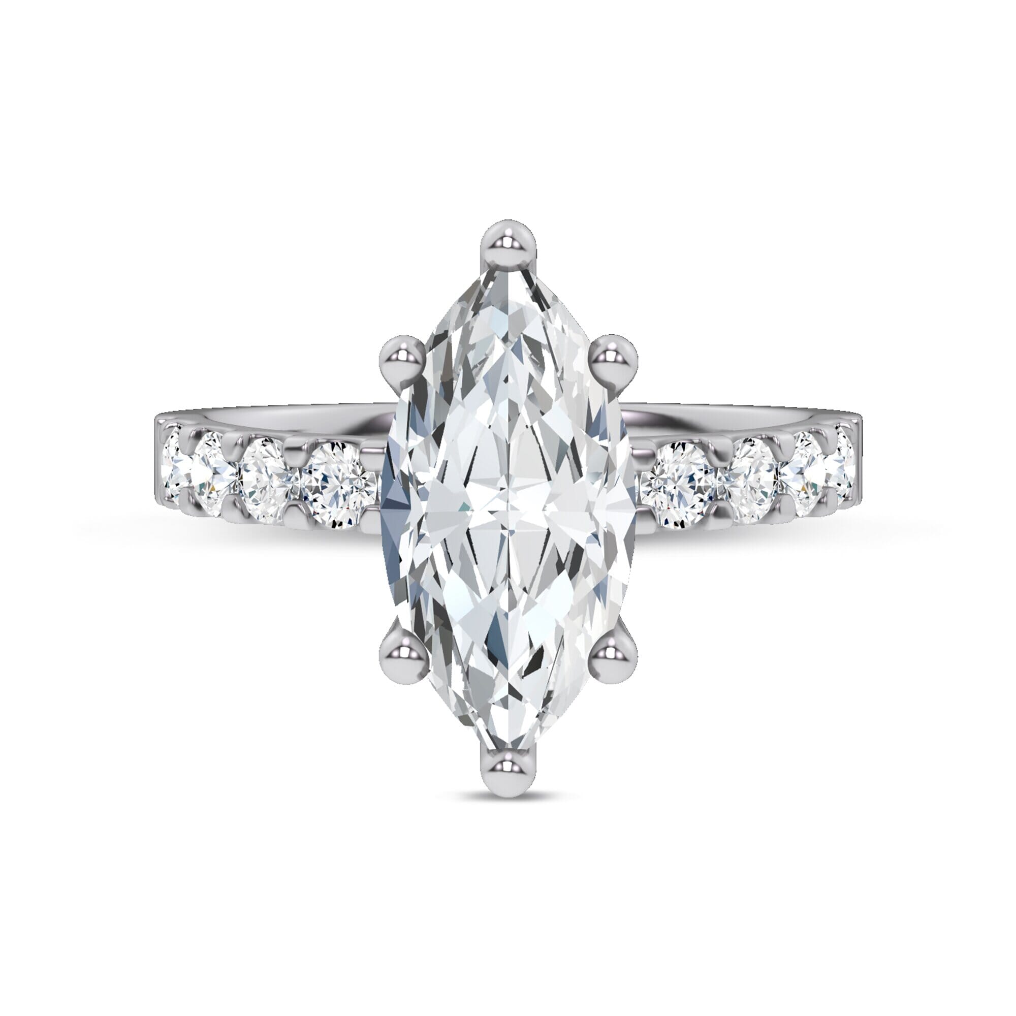 Jules Classic Diamond Engagement Ring - 14K White Gold